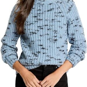 NWT size large Nic +Gray Speckled Knit Sweater